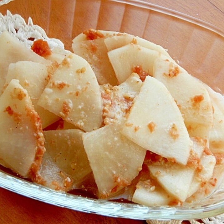 大きめカットで❤大根の梅ごま和え漬け物♪（塩麹）